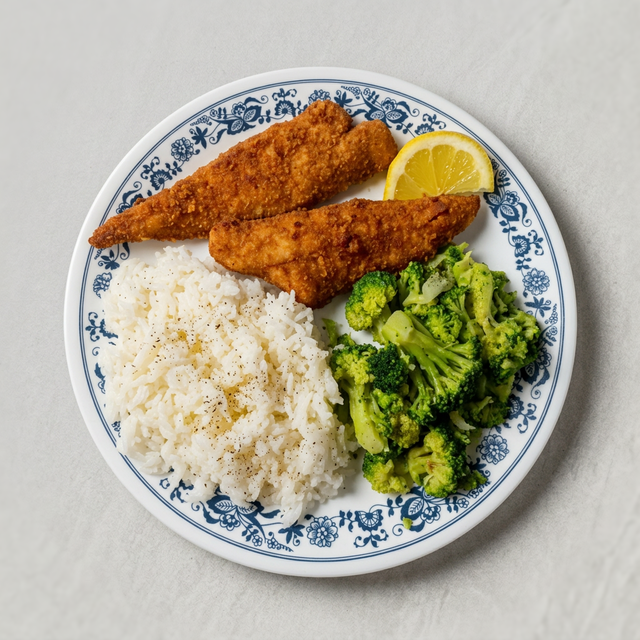 Fried Rice W/ Fried Whiting Fish.