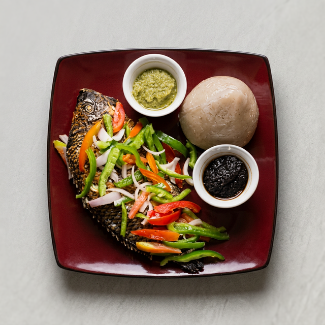 Banku W/ Grilled Tilapia