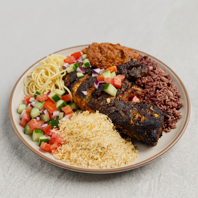 Waakye W/ Fish