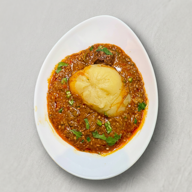 Fufu W/ Okro Stew.