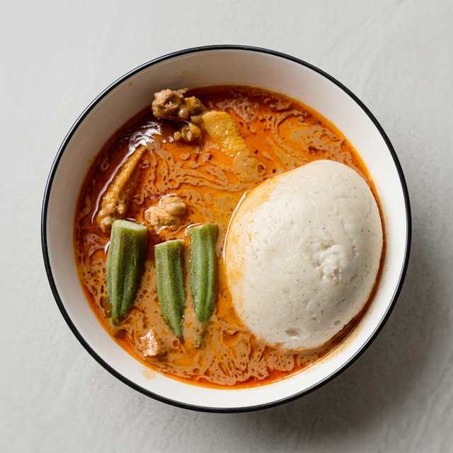 Banku W/ Peanut Soup.